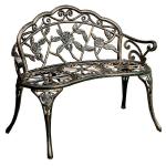 Metal Type Aluminum Love Seat Bench for Outdoor Patio Garden Balcony in Modern