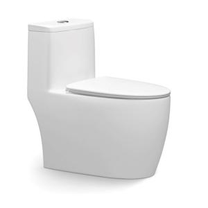 China Ceramic One Piece Dual Flush Toilet Top Flush S Trap Elongated Bowl For Hotels Bathrooms wholesale