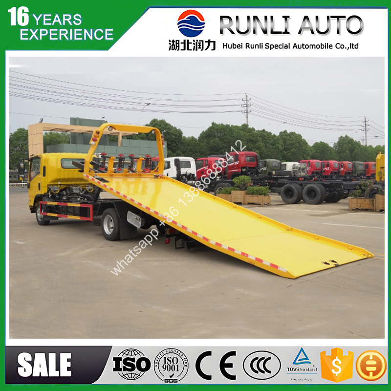 4x2 Hydraulic Flatbed Tow Truck 6T Load, 5mm Anti-Slip Steel Plate, Centralized Control System