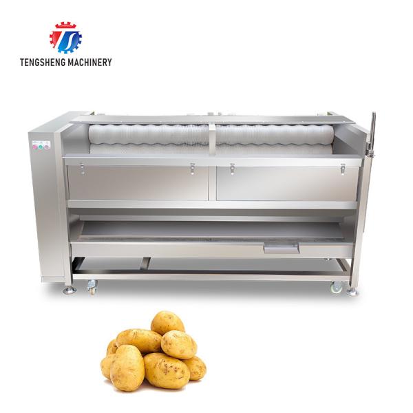 Tengsheng 3KW Potato Washing And Peeling Machine Potato Cleaning Isolation