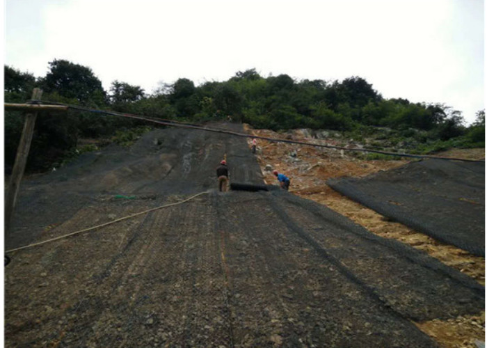 Black Debris flow control project Geotextile Reinforced mike mat