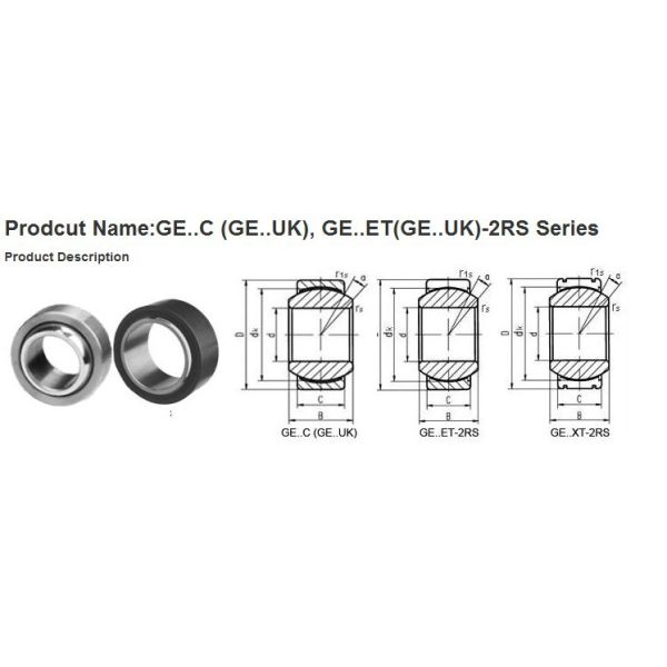 GE30ES 2RS Industrial Spherical Plain Bearings and Rod Ends 30x55x17 mm GE30 SW Joint Bearings GE30SW
