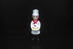 China 5 Inch Cake Baker Mini Vinyl Figures , Vinyl Collectible Toys White Color wholesale