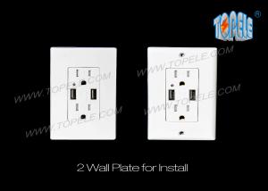 China Smart High Speed USB Charger 15A Tamper - Resistant Outlet Indoor Use Only wholesale