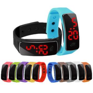 China Led Light Bracelet Children Watch Silicone Rubber Wristband Watch wholesale