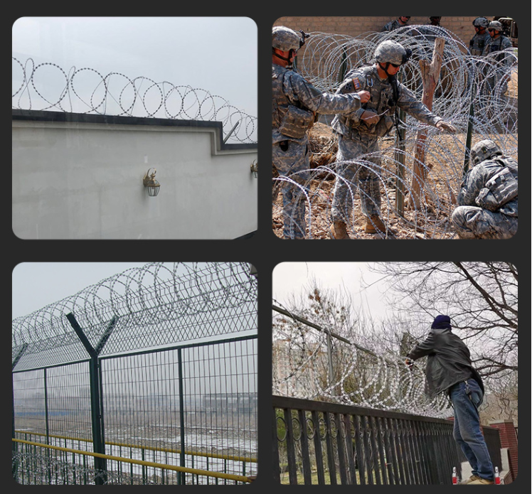 Factory Sale Various Widely Used Cbt65 Bto30 Bto-22 Roll Concertina Double Strand Razor Blade Barbed Wire