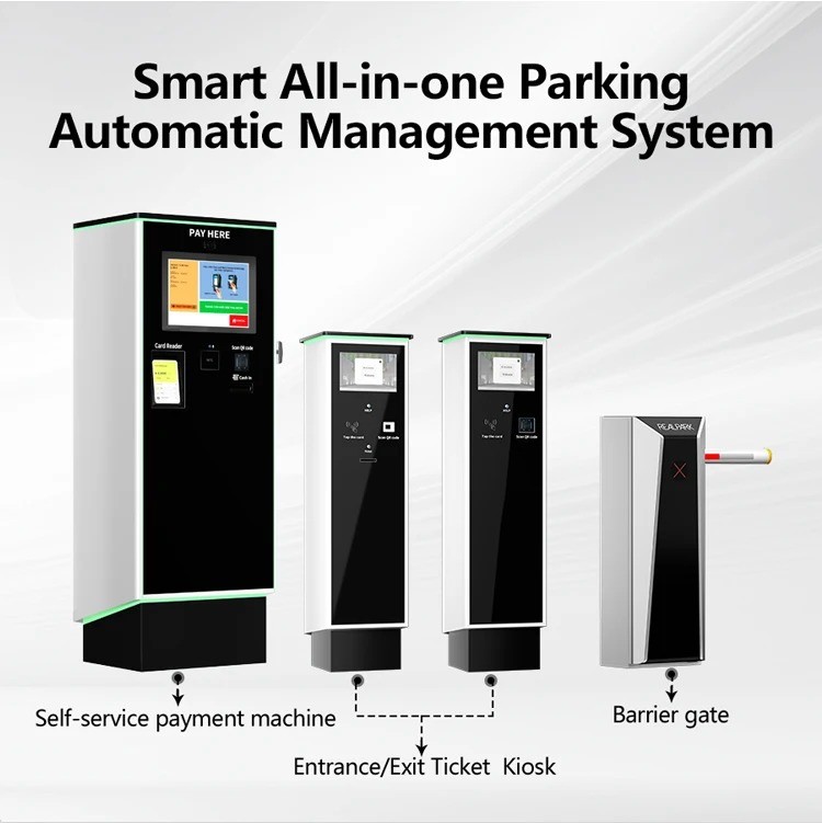 Touchless Parking Pay Station with 19.1" Auto Payment Display for Parking System