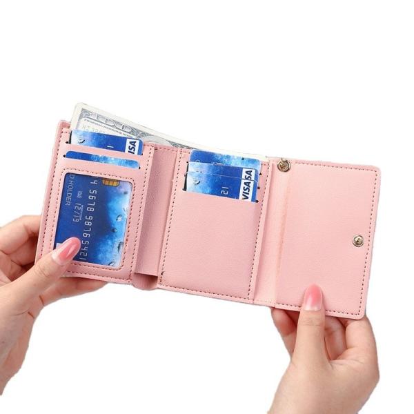 Ladies Wallet Short Creative Fashion Wallet Girls Short Small Mini PU Leather