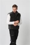 OEM Breathable Water Repellent Clothing , 350gsm Black Winter Vest Mens