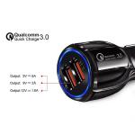 Fast Charging Dual Port Car Charger Adapter 3.1A QC3.0 27g