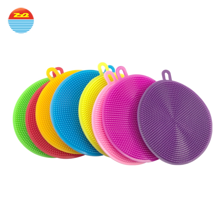 Antibacterial Multi-Purpose Premium Food Grade Silicone Dish Scrubber Silicone Bottle Brush House Cleaning Set