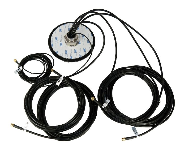 Waterproof 5-in-1 Combined Antenna Active Combo black puck antenna WIFI GPS 4g combo antenna