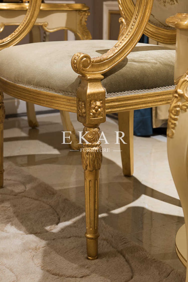 Livingroom Furniture Wood Carving Part Furniture Decorative Chairs Gilt Furniture