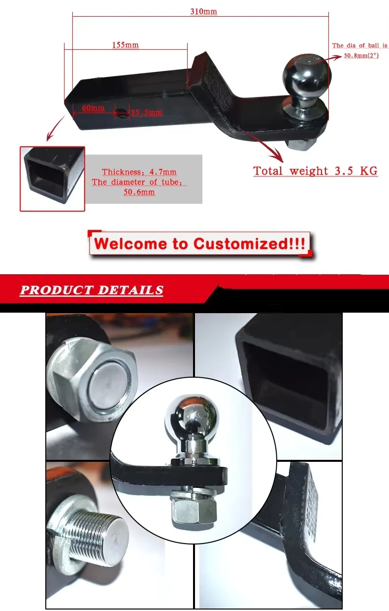 2 Inch Drop Loaded Ball Mount Receiver