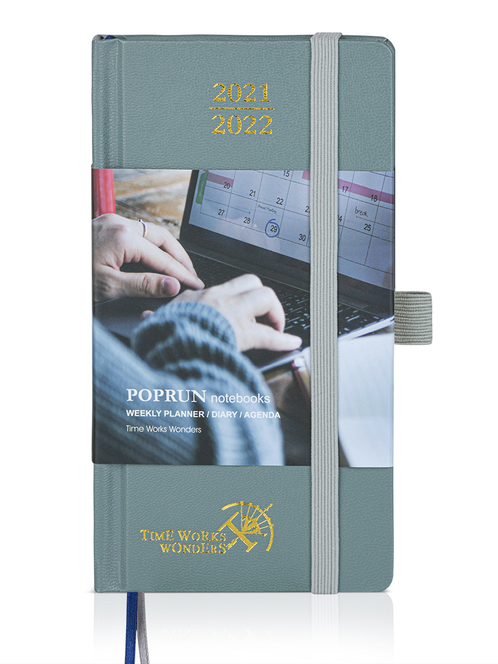 Grey Small Softcover Spiral Academic Planner For July 2023 June 2023