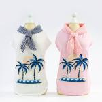 Hawaiian Aloha Coconut Tree Embroidery Small Animal Dog clothes