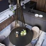 Modern Style 6mm PVC Kitchen Cabinets Dining Room Glossy Wood