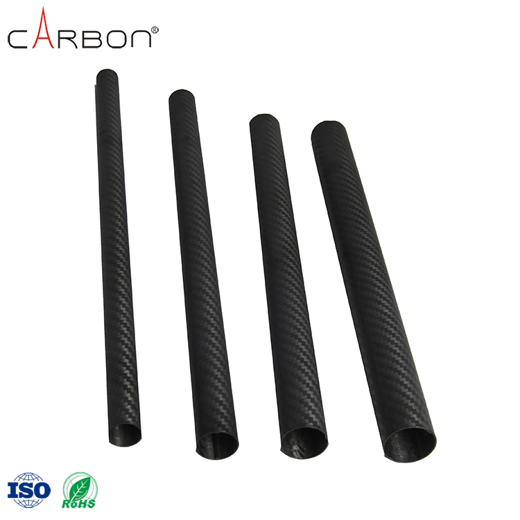 200mm Carbon Fiber Tube for Sports Shoes Round Shape Fabric Durable Outdoor Performance