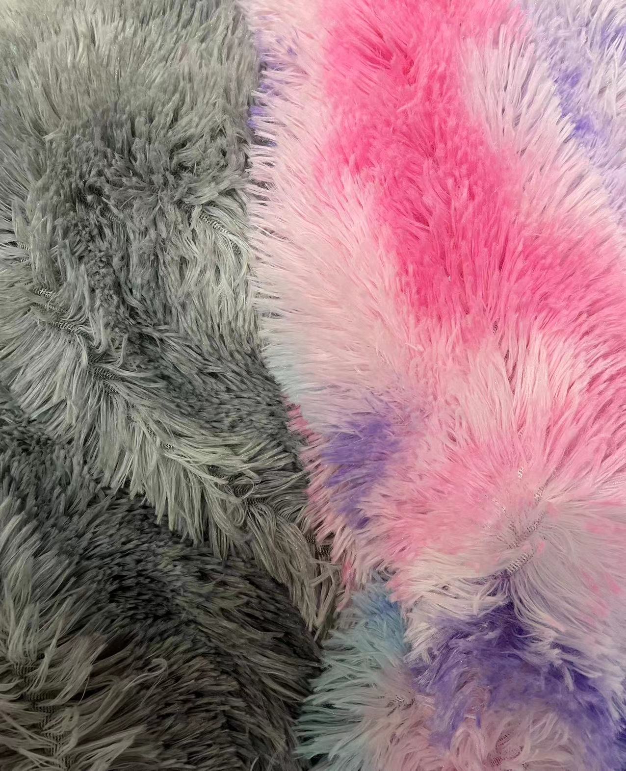 Long pile faux fur 100% polyester knitted plush toy fabric for plush stuffed animals