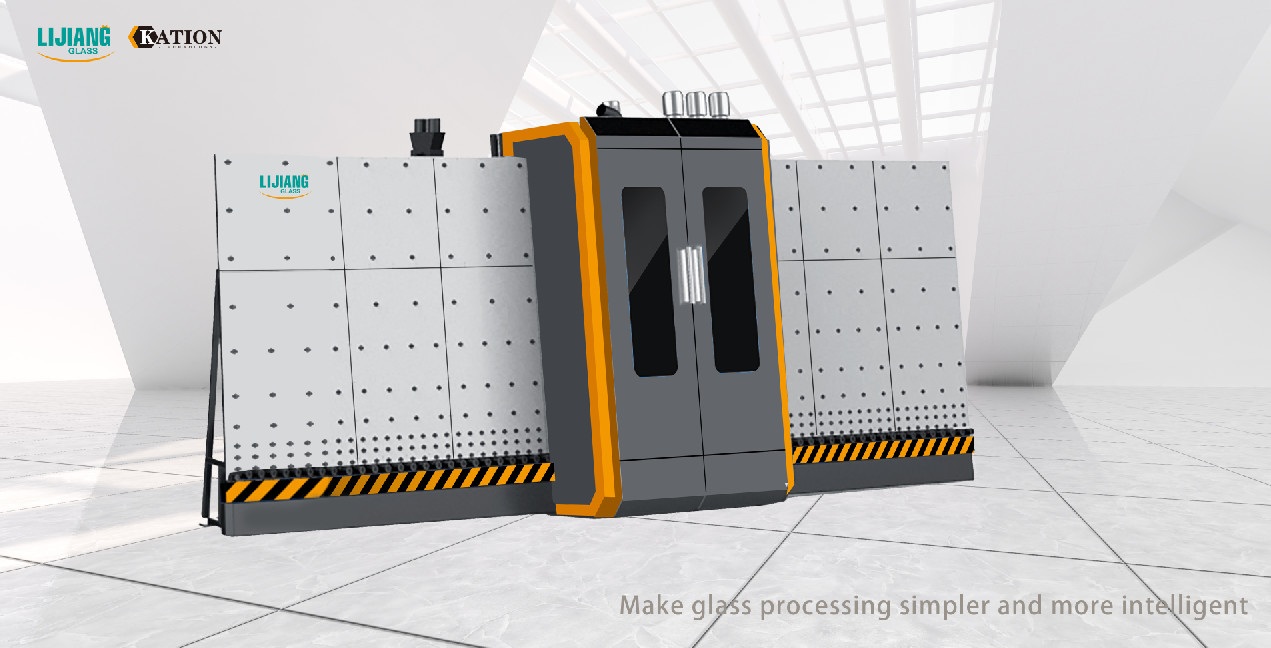 Frequency Control 12m/Min 2650mm Vertical Glass Washing Machine