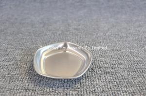 China Cooking utensil food grade 37g appetizer plates pentagonal shaped dipping bowls durable metal mini seasoning sauce dish wholesale