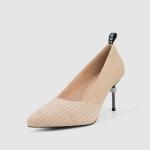 ZM007 9871-1 Pointed Stripe Suede Ladies High-Heeled Shoes Stiletto Nightclub