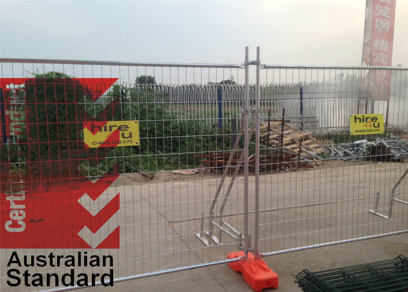 Construction temporary fence