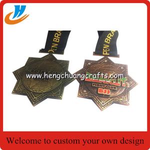 China Old challenge medals/Antique metal medals customized,award ribbon medals wholesale wholesale