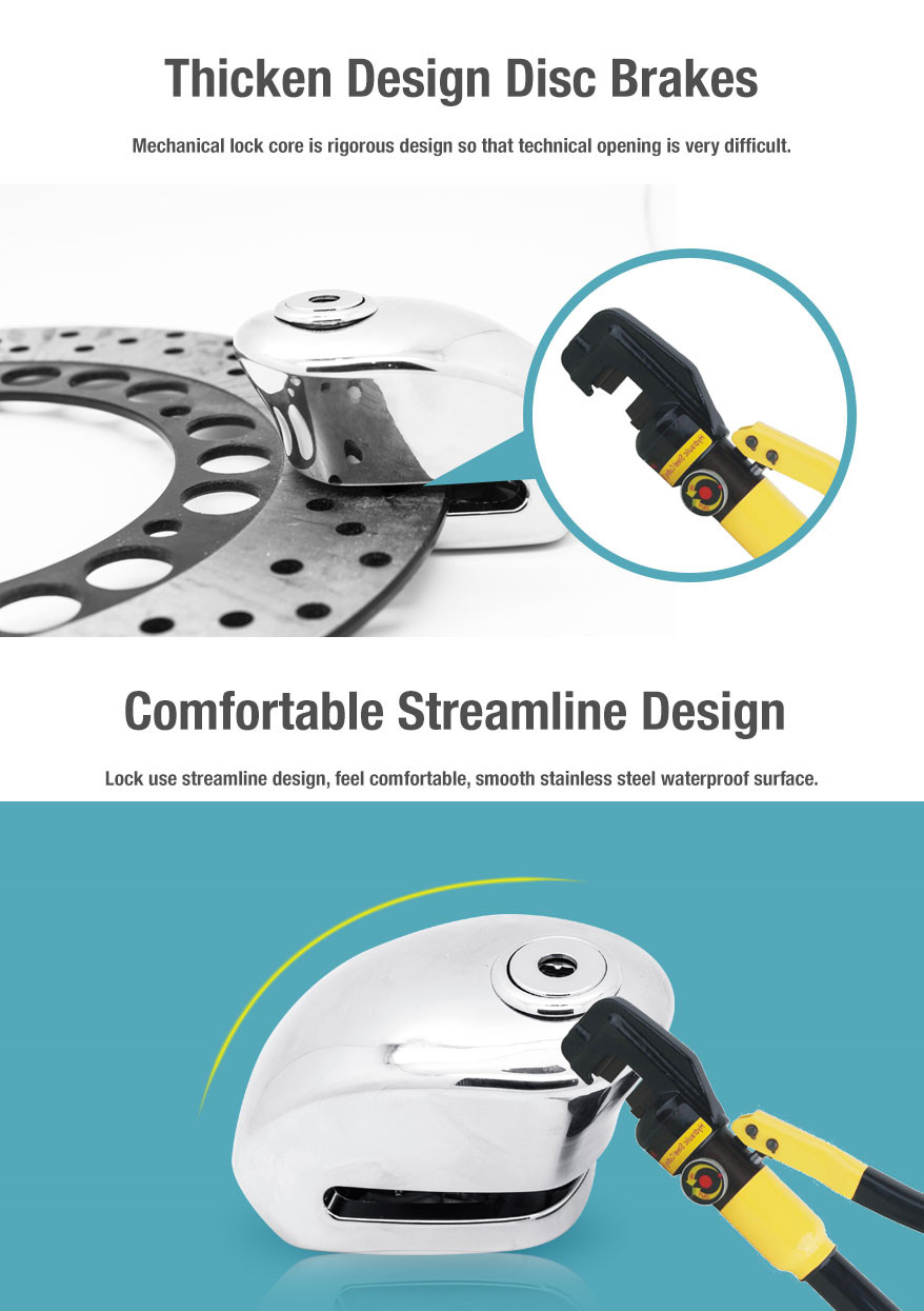 2-IN-1 Smart Family Electric Smart Motorcycle Bike Bicycle Lock Alarm with Electric Shock Water Proof BL16