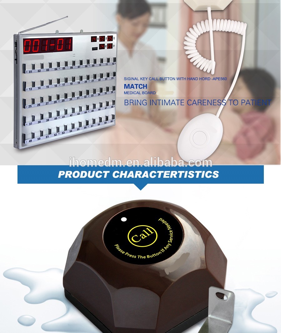Long range electric 433mhz remote control waiter call button