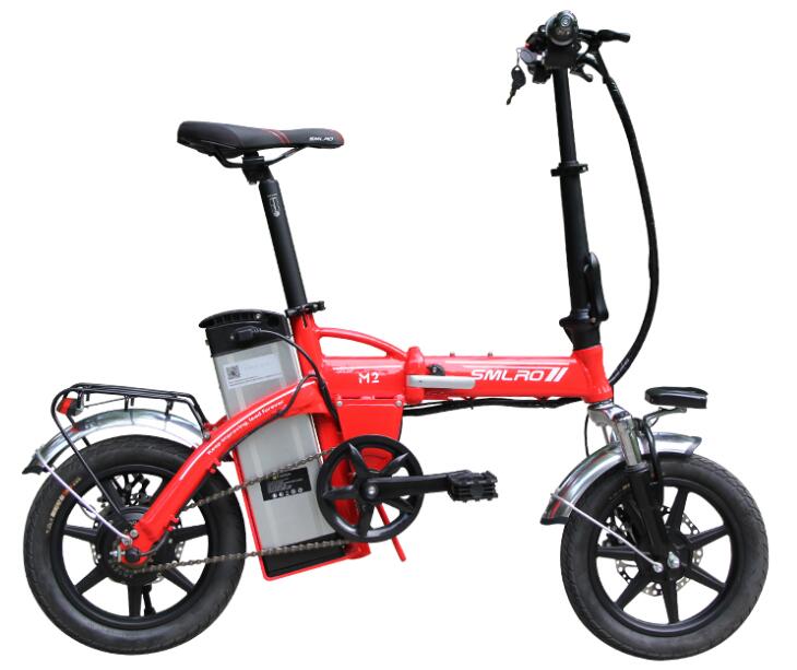 Practical 14 Inch Electric Bike , Mini Foldable Electric Bike Portable Battery