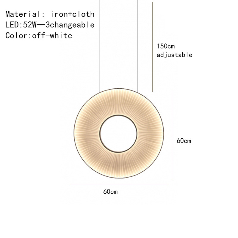 Modern Fabric Pendant Light Designer Iris Pendant Lamp For Living Room Hotel Lobby Chandelier(WH-AP-538)