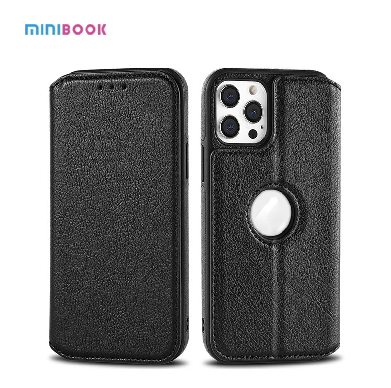Waterproof Minibook Personalized Magnetic Attraction Pu Leather Cell Phone Case for Phone 12 Pro