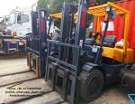 Isuzu Diesel Engine Forklift Truck , TCM 3T Used Manual Forklift Truck