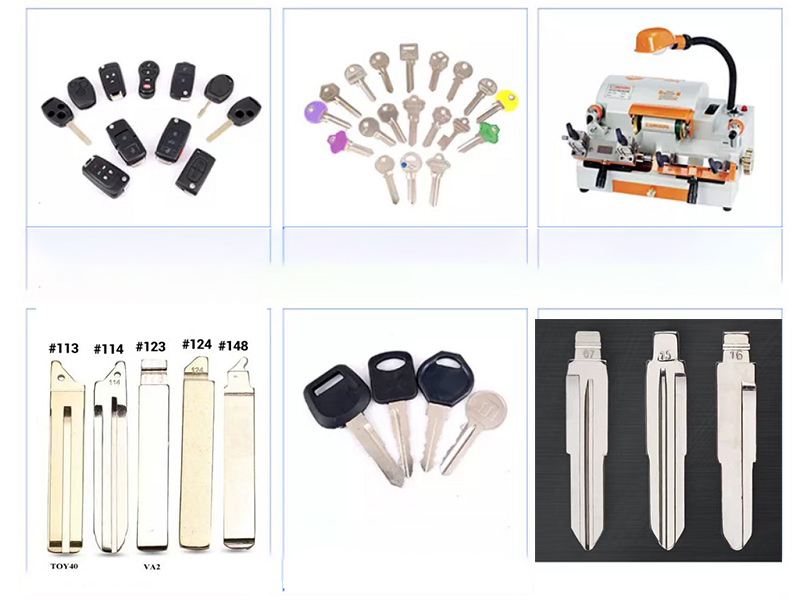 Multi Colors Titanium Alloy Magnetic Metal Door Key for Supplies Brass Blank Door Lock