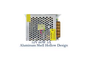 China 5A 60W 12V Constant Voltage Power Supply Waterproof LED Driver Aluminium wholesale