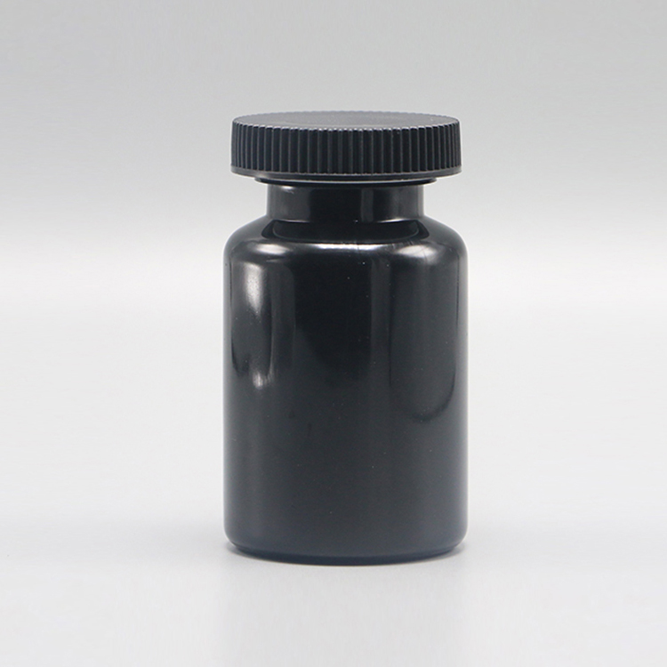 90mL PET Round Shape Plastic Bottle for Medicine Solid Tablet Capsule Storage Solution