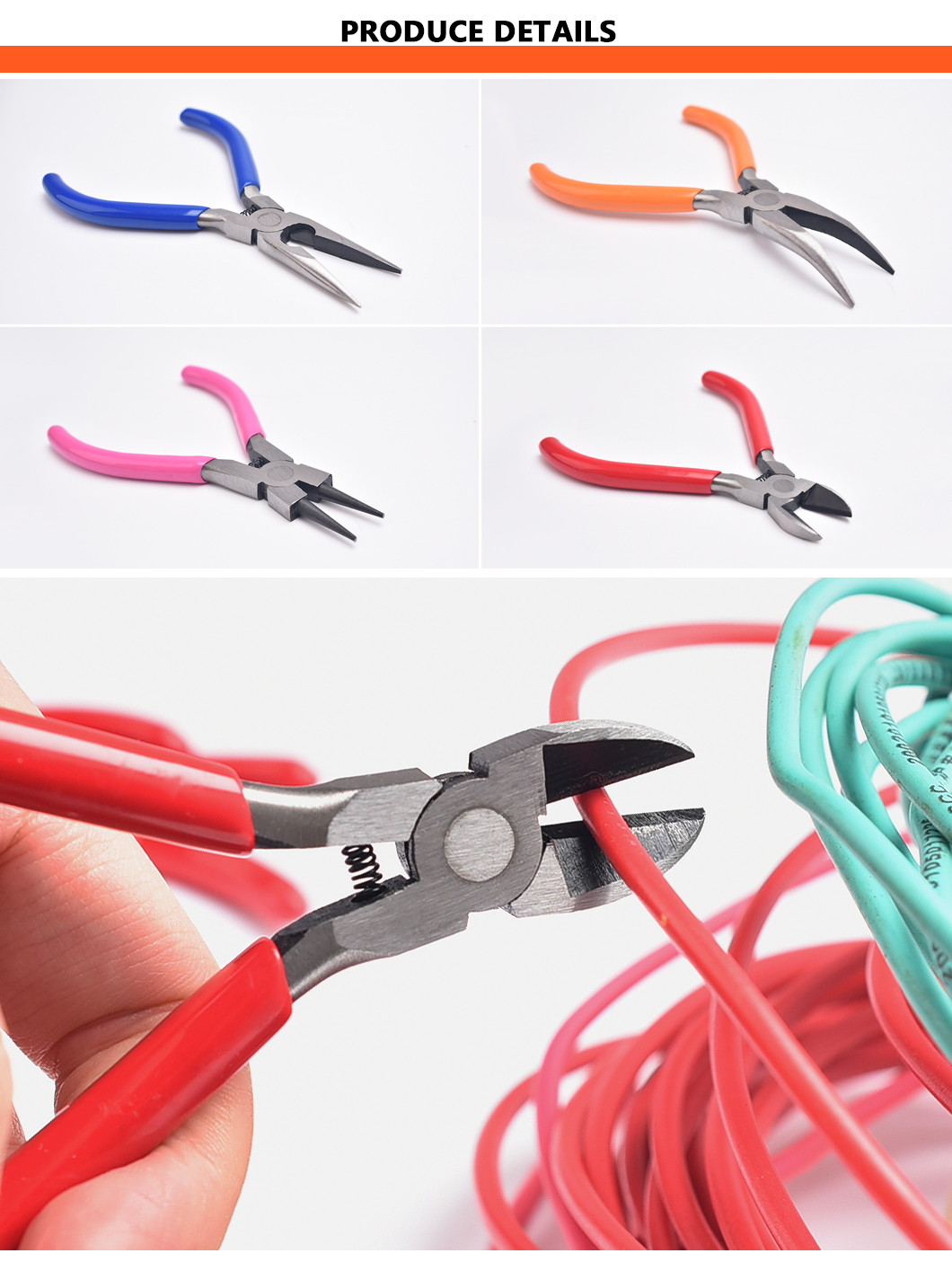 Stainless Steel Hand Mini Mini Diagonal Cutting Pliers Small Flat Nose Pliers