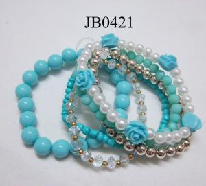 China colourful beaded bracelet pack wholesale