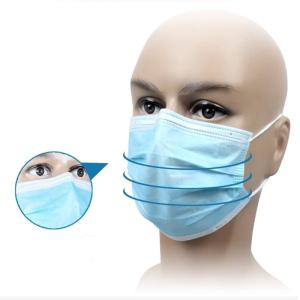China Healthcare Earloop Disposable Masks With High Elastic Flat Ear Straps wholesale