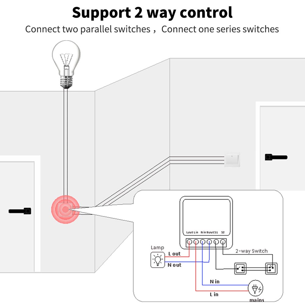 Tuya 16A 10A Wifi Switch Smart Breaker Module Smart Life APP Remote Control Switch Voice Relay Timer