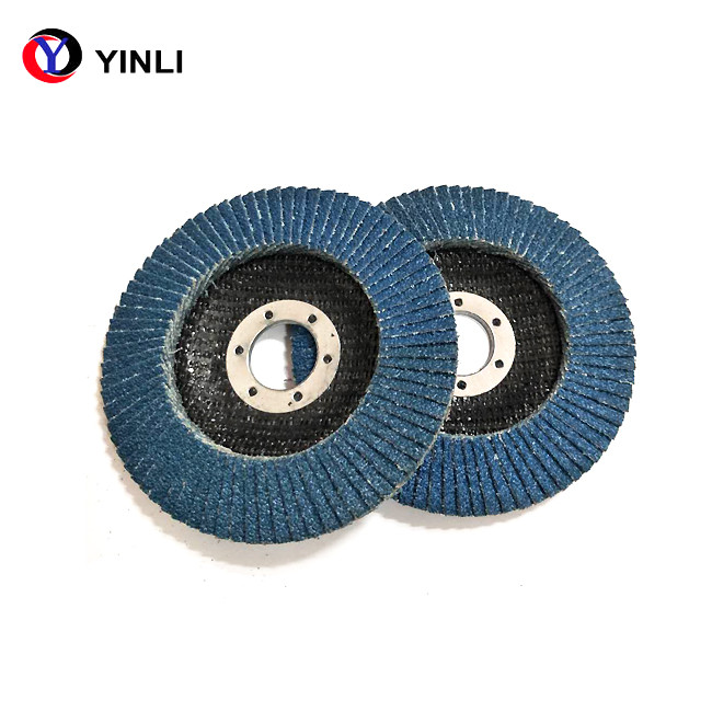 T27 T29 4.5 Inch Blue Disco Flap Zirconia Cool Grinding For Metal