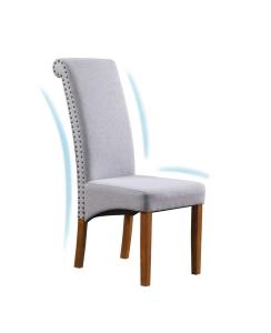 China L17.5 inch Gray Padded Side Chair / High Back Fabric Dining Chair 300lb wholesale
