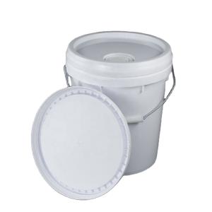 China Dia 26.7cm Round Plastic 20 Litre Paint Bucket With Lid 1000g wholesale