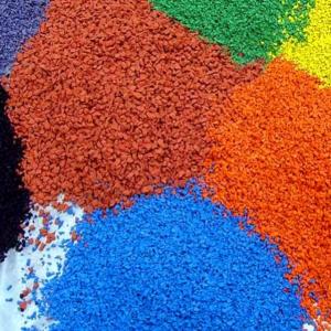 China Plastic Playground Crumb Rubber Granule Recycled Chipped Rubber Mulch wholesale