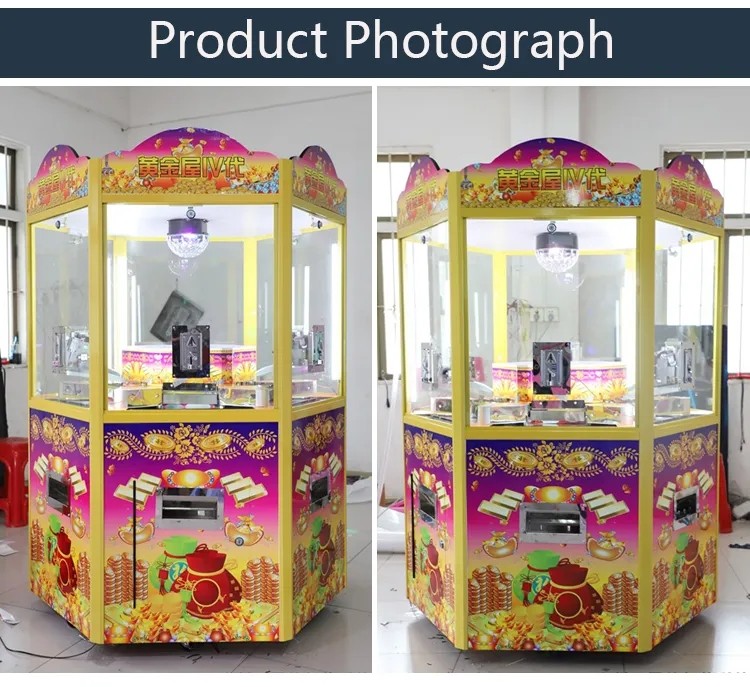 Customised Coin Operated claw Arcade Game Machine 6 Players 100KG