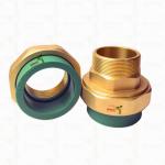 Green Ppr Male & Female Customized Brass Threaded Union Corrosion Resistant