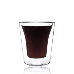 China Hot Selling High Borosilicate Handle Heat Resistant Double Wall Clear 178ml Coffee Glass wholesale