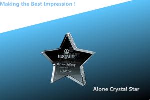 China glass star/crystal star/alone star/crystal stars award/crystal lonely star/glass stars wholesale