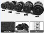 China manufacturer cement mixtures pvc dumbbell set 10kg 20kg 30kg 40kg